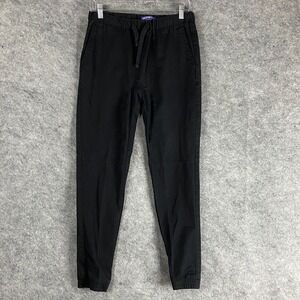 American Vibe Joggers Small Men's Drawstring Stretch Black Cotton Blend S
